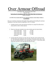 Over Armour Offroad KAW-610-MC01 Instructions For Installation And Care
