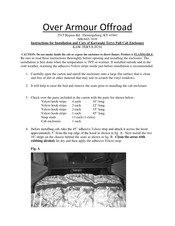 Over Armour Offroad KAW-TERYX-FC01 Instructions For Installation And Care