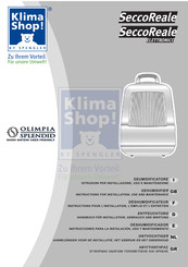 Olimpia Splendid SeccoReale Instructions For Installation, Use And Maintenance Manual