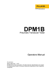 Fluke Biomedical DPM1B Operator's Manual