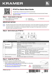 Kramer PT-871xr Quick Start Manual
