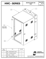 Hammond Manufacturing HWC2412U35BK Instructions Manual