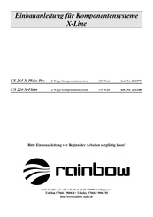 Rainbow 231148 Installation Instructions Manual