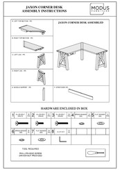 Modus Furniture JAXON CORNER DESK Assembly Instructions