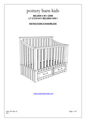 pottery barn kids CHARLIE 4 IN 1 CRIB Important Safety And Assembly Instructions