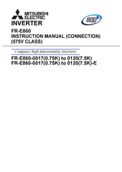 Mitsubishi Electronic FR-E860-0120 Instruction Manual