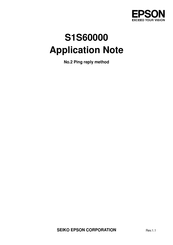 Epson S1S60000 Application Notes