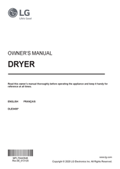 Lg DLE3400 Series Owner's Manual