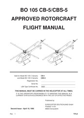 Eads Eurocopter BO 105 CB-5 Flight Manual