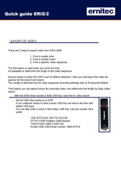 ERNITEC ERIS 4000 Quick Manual