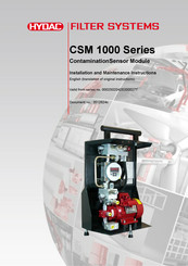 HYDAC FILTER SYSTEMS CSM 1000 Series Installation And Maintenance Instructions Manual
