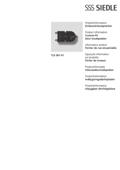 SSS Siedle TLE 061-01 Product Information