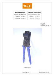 TE Connectivity 3-1579004-0 Operating Instructions Manual