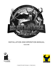 Incredible Technologies Big Buck Hunter CALL OF THE WILD Installation And Operation Manual