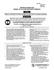 Cornwell Tools IR-C107XP Instructions Manual