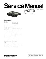 Panasonic CY-PAD1003N Service Manual