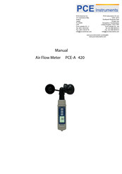 PCE Health and Fitness PCE-A420 Manual