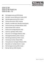 Miele DOS G 80 Fitting Instructions Manual