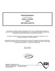 EDI 210 Series Operation Manual