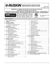 Ruskin ENERVENT+ EVT-10 Series Installation, Start-Up And Maintenance Instructions