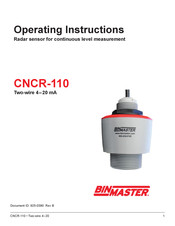 Binmaster CNCR-110 Operating Instructions Manual