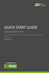 ZKTeco OP-400 Quick Start Manual