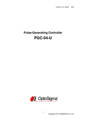 SIGMAKOKI OptoSigma PGC-04-U Manual