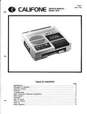 Califone 5275 Service Manual