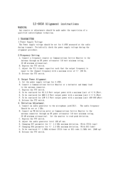 Cobra LI-6050 Alignment Instructions