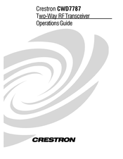 Crestron CWD7787 Operation Manual
