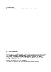 R&D UPS Series Safety And Installation Manual
