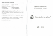 Soundmaster UR-115 Instructions Manual