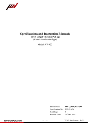 IMV VP-422 Instruction Manual