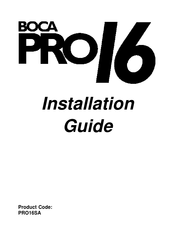 Boca Systems PRO/6 Installation Manual