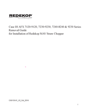 REDEKOP Case IH AFX 9230 Series Manual For Installation