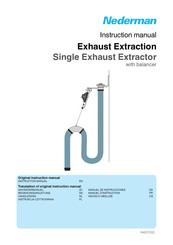 Nederman Single Exhaust Extractor Instruction Manual