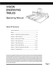 Vision Engraving & Routing Systems 1624 Operating Manual