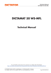 Dictator DICTAMAT 50 WS-MFL Technical Manual