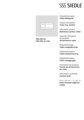 SSS Siedle VNG 602-12 USA Product Information
