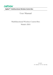 netvox ZigBee Z831 User Manual