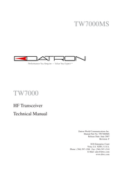 Datron TW7000MS Technical Manual