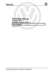 Volkswagen Passat 2011 Workshop Manual