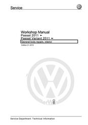 Volkswagen Passat 2011 Workshop Manual