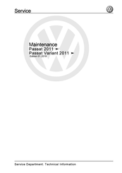 Volkswagen Passat 2011 Maintenance Manual