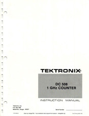Tektronix DC508 Instruction Manual