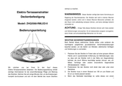Lehner Versand ZHQ2068-RMLED-II Operating	 Instruction