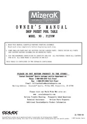 Mizerak P1270W Owner's Manual