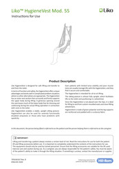 Hill-Rom Liko HygieneVest 55 Instructions For Use Manual
