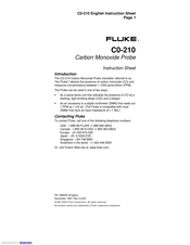 Fluke C0-210 Instructions Manual
