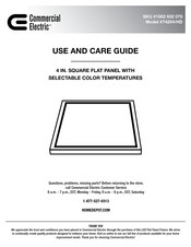 Commercial Electric 74204/HD Use And Care Manual